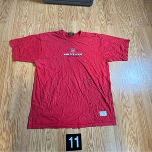 Mens Rare Gold Gym T-Shirt L